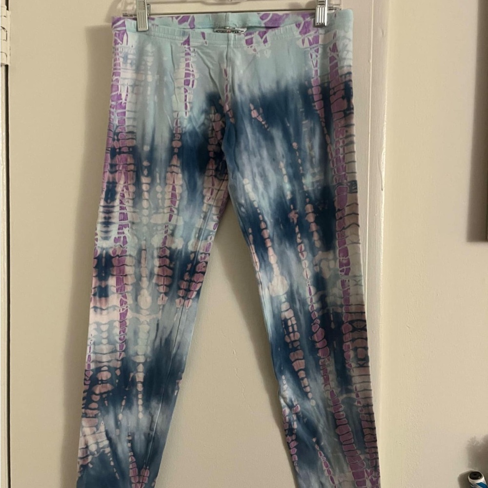Hard Tail Tie-Dye Leggings - Blue and Purple